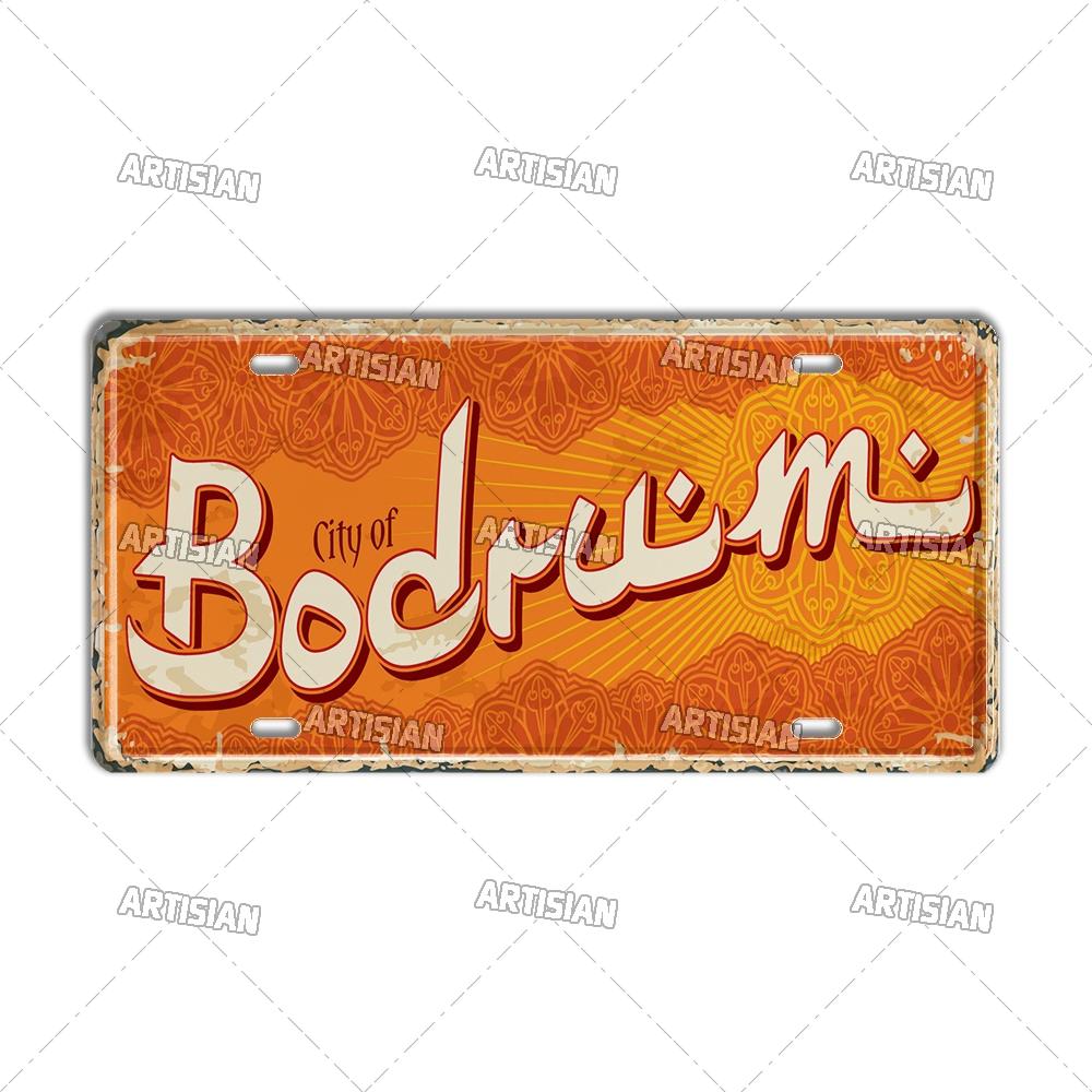 TURKEY Landmark License Plate Turkiye City Decorative Vehicle Plate Metal Tin Plaque Wall Decor Garage Bar Pub Club