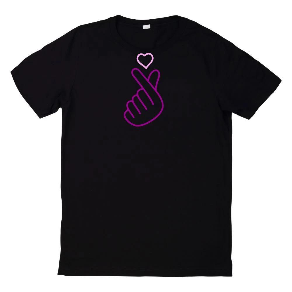 T-Shirt Koreanisches Fingerherz K Pop Herz Handzeichen M