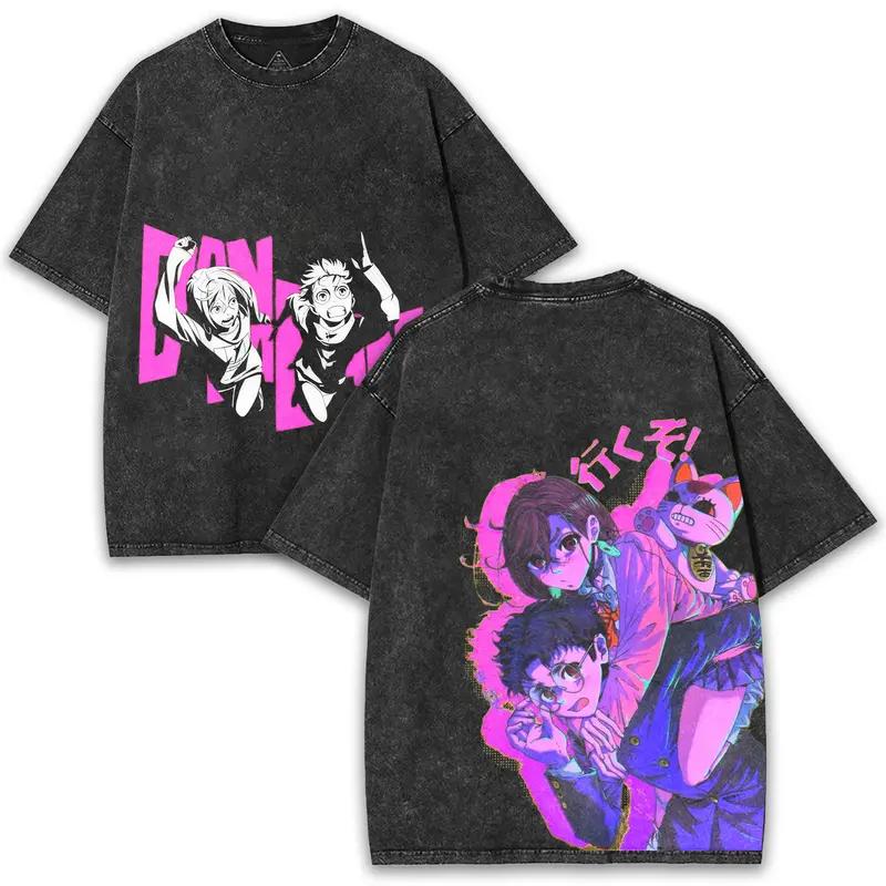 

Hot Anime Dandadan Ayase Momo Takakura Ken Print Tshirt Men Women Tshirts Cotton Clothing Retro Washed T Shirt Harajuku Tops S