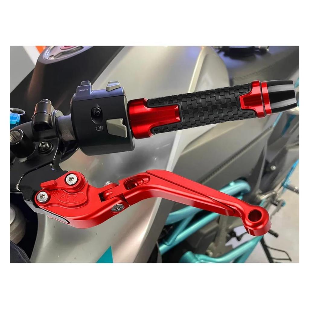 Bike Grip Kit for Yamaha Tricity 125 Tricity 125 2019-2025 Motorcycle Adjustable Brake Clutch Lever Handlebar Grips (Gray)