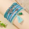 New Boho Beaded Bracelet Colorful Handmade Bohemian Wrist Chain Rice Bead Decor Multi Layer Stacked Bangle Hand Jewelry