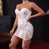 European and American Underwear Love Qu Underwear Sexy Lace Splicing Sex Nightdress Qqny