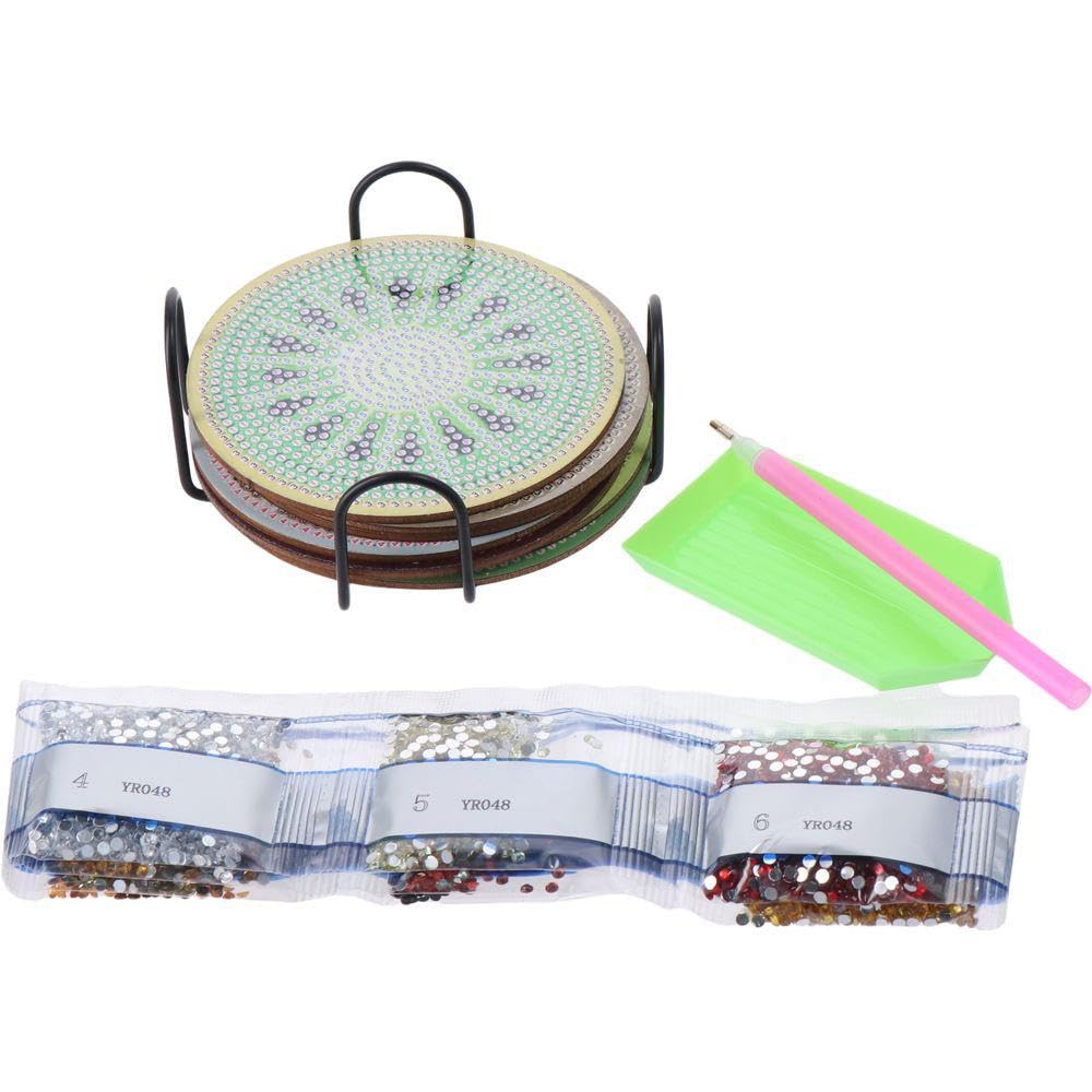 8 Diamond DIY Painting Fruit Coaster Painting DIY Diamond Art Craft Coasters, Kit,