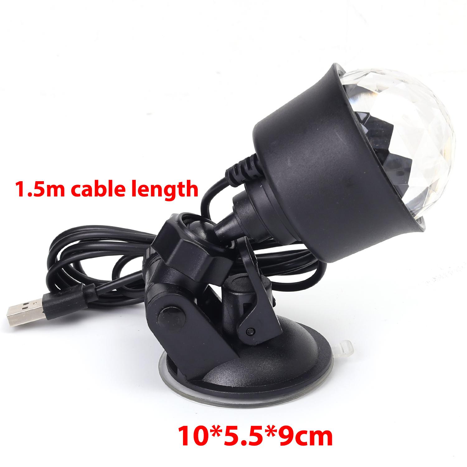 

7 Colors Strobe Light USB+suction Cup Installation with Remote Control Disco Ball Lamps for Home Room Parties Car Ambient Light