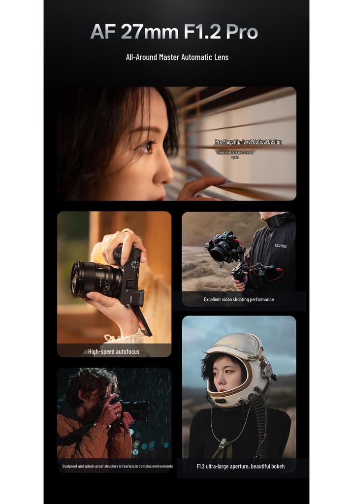 Viltrox 27mm f/1.2 Pro Prime Lens for F/Z/E Mount Mirrorless Cameras with Autofocus