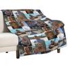 Spooky Oscar D OMB Throw Blanket Decorative Beds Plaid Tourist Christmas Decoration Soft Beds Picnic Blankets