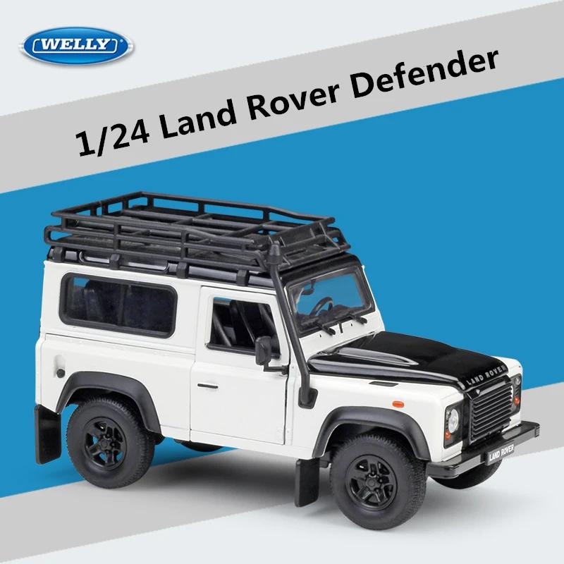 Welly 1/24 Land Rover Defender Alloy Car Model Diecast Metal Off-Road Vehicle Car Model Simulation Collection Childrens Toy Gift