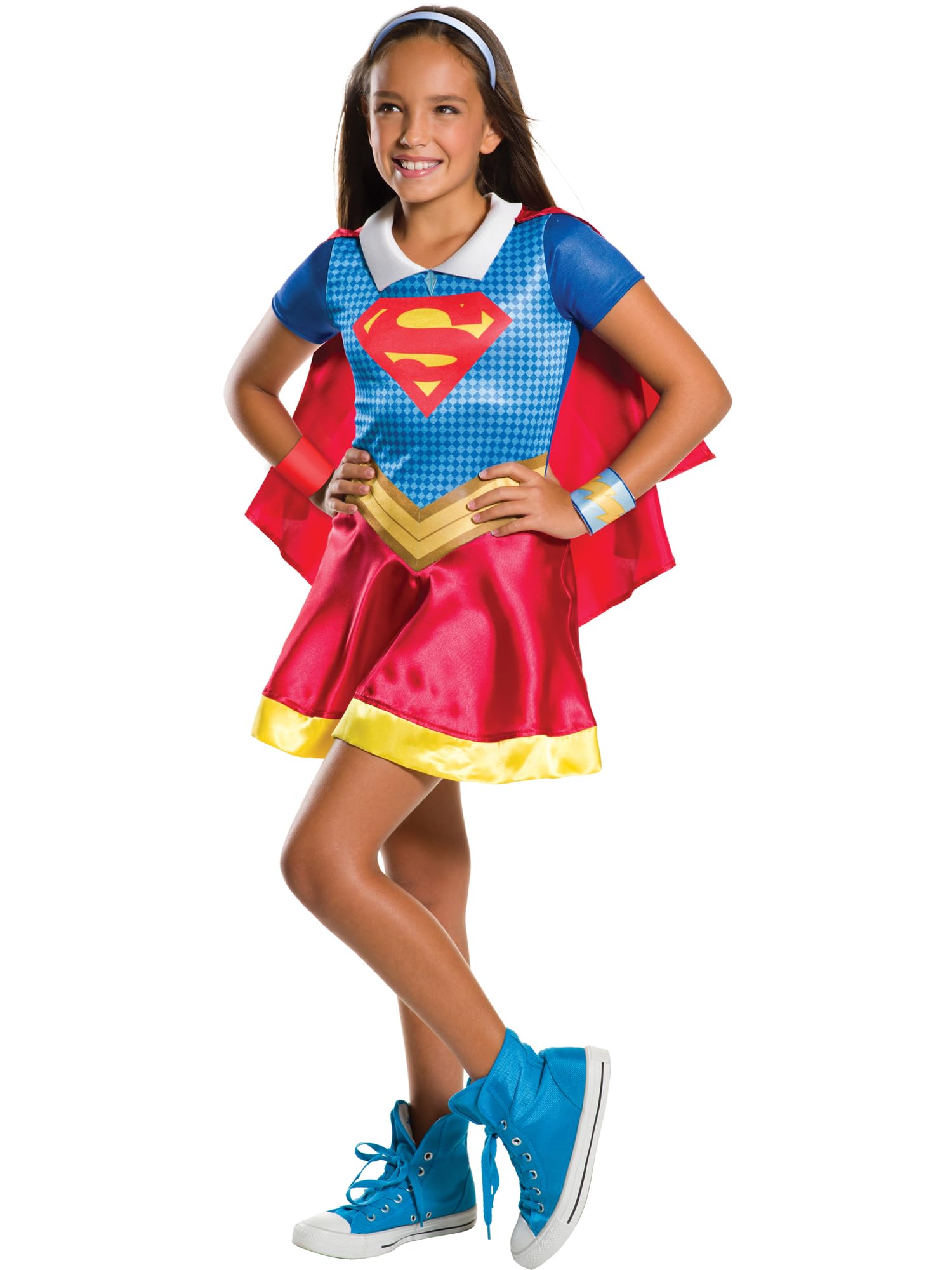 

Supergirl Kids Costume for Girls, Suitable for Height 100cm-120cm