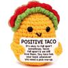 Lustige handgefertigte positive Kacke-Puppe mit Karte Heimdekoration Gestrickte Kacke Weihnachts-Puppen-Ornament Zimmerdeko Weihnachtsfeier Geschenke