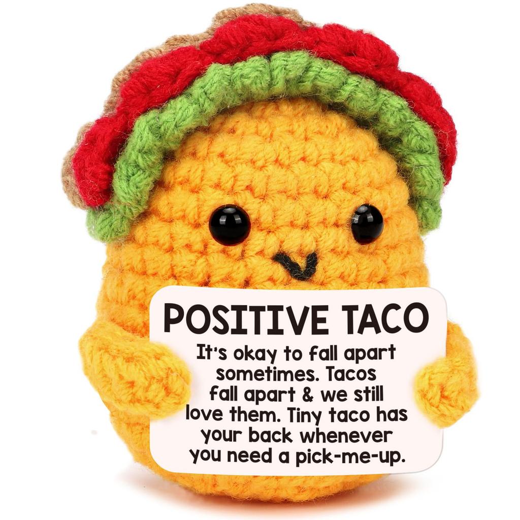 Lustige handgefertigte positive Kacke-Puppe mit Karte Heimdekoration Gestrickte Kacke Weihnachts-Puppen-Ornament Zimmerdeko Weihnachtsfeier Geschenke