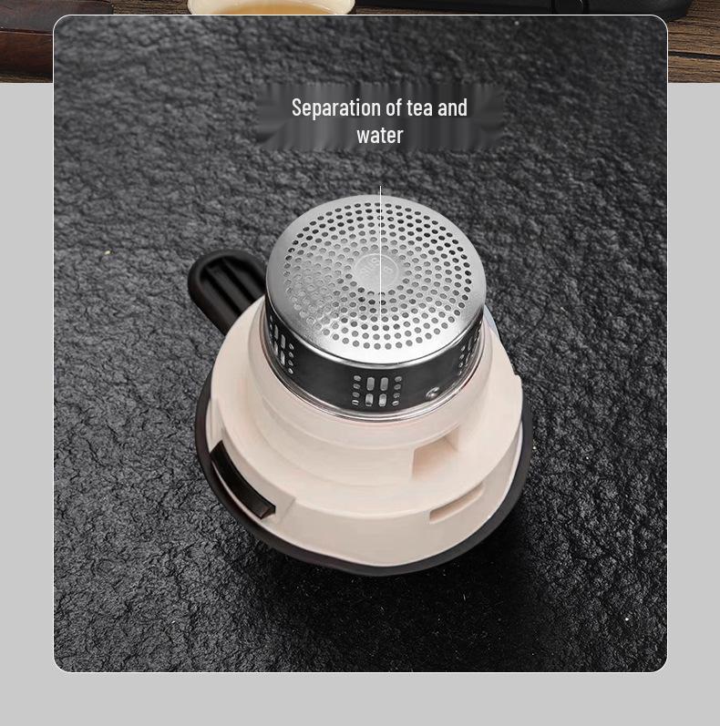 316 Stainless Steel Portable Insulated Teapot with Titanium Plating and Tea-Water Separation, Large Capacity for Stewing