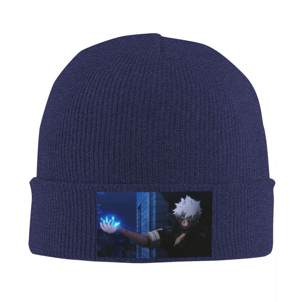 My Hero Academia Dabi Anime Manga MHA Blueflame Knitted Cap Hip Hop Bonnet Hat Autumn Winter Outdoor Beanies Hats for Adult