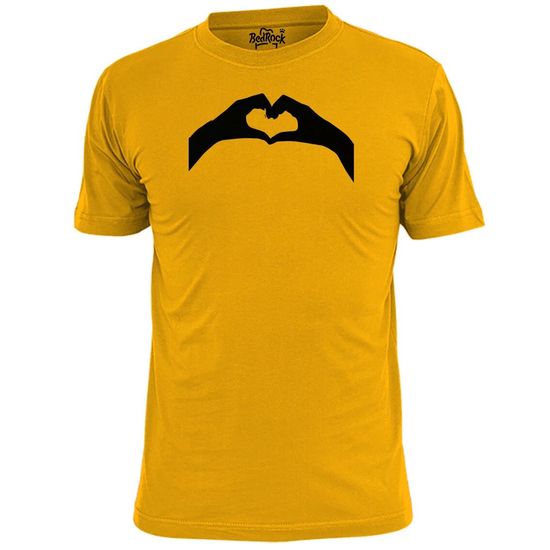 Mens Love Heart Hands T shirt Valentines XL