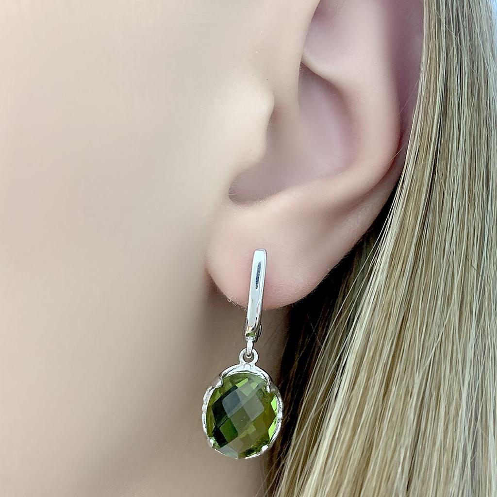 Серебряные серьги с Султанит султанитом 9.075ct (2096399)