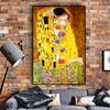 Gustav Klimt Kiss Reproductions Figure Oil Painting On Canvas Art Scandinavian Posters and Prints Wall Picture for Living Room