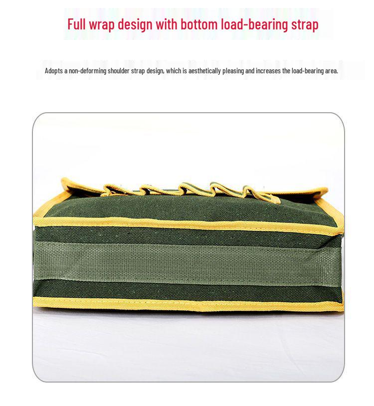Durable Multi-Size Canvas Tool Bag for Electricians, Carpenters, and Tilers - Multi-Functional Storage Pouch