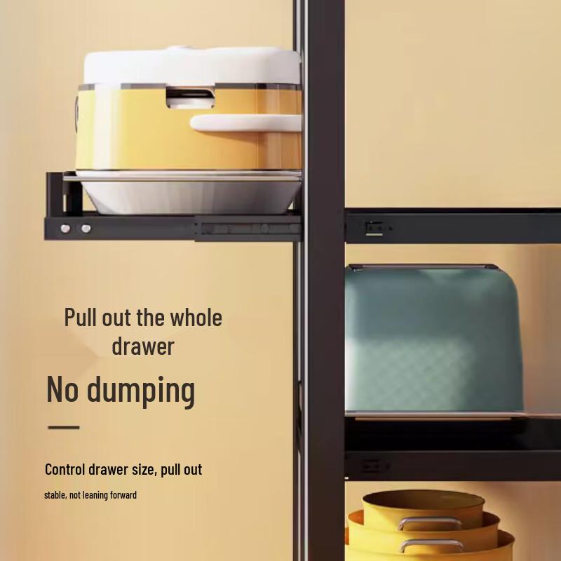 5-Tier Slim Carbon Steel Kitchen Storage Rack