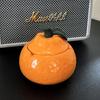 New Creative Ceramic Orange with Lid Ashtray Cute Irregular Creative Orange Decorative Multi Functional Jar