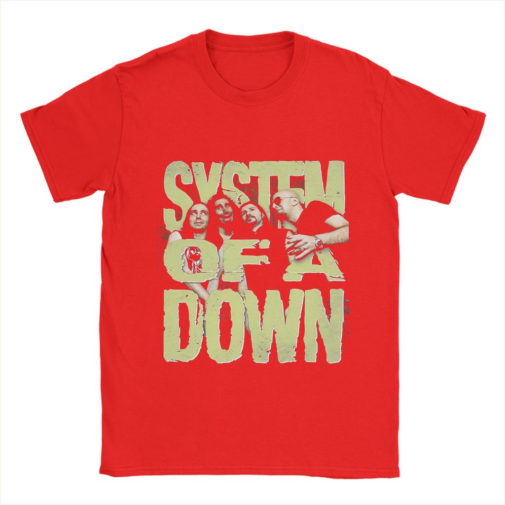 System Of A Down T Shirt Summer 100% Cotton T-Shirts For Men Hippie Casual Tee Shirt Short-Sleeve Y2K Casual Clothes