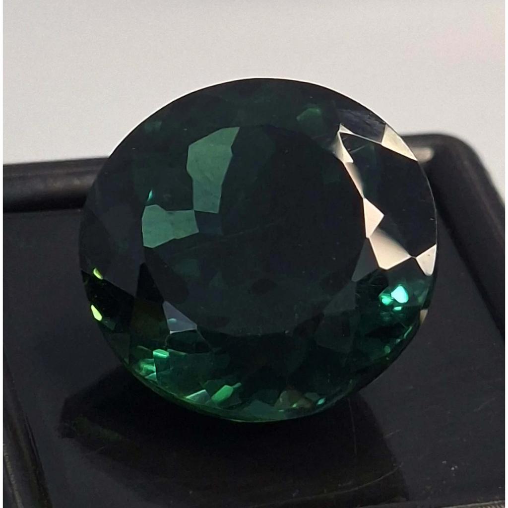 Green Tourmaline Natural 13-15 Ct Round Cut Stunning Certified Loose Gemstone