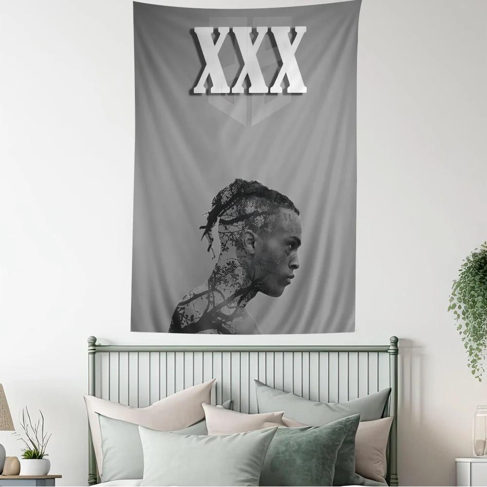 Hip Hop ZXXXTentacion Anime Tapestry Hippie Flower Wall Carpets Dorm Decor Cheap Hippie Wall Hanging