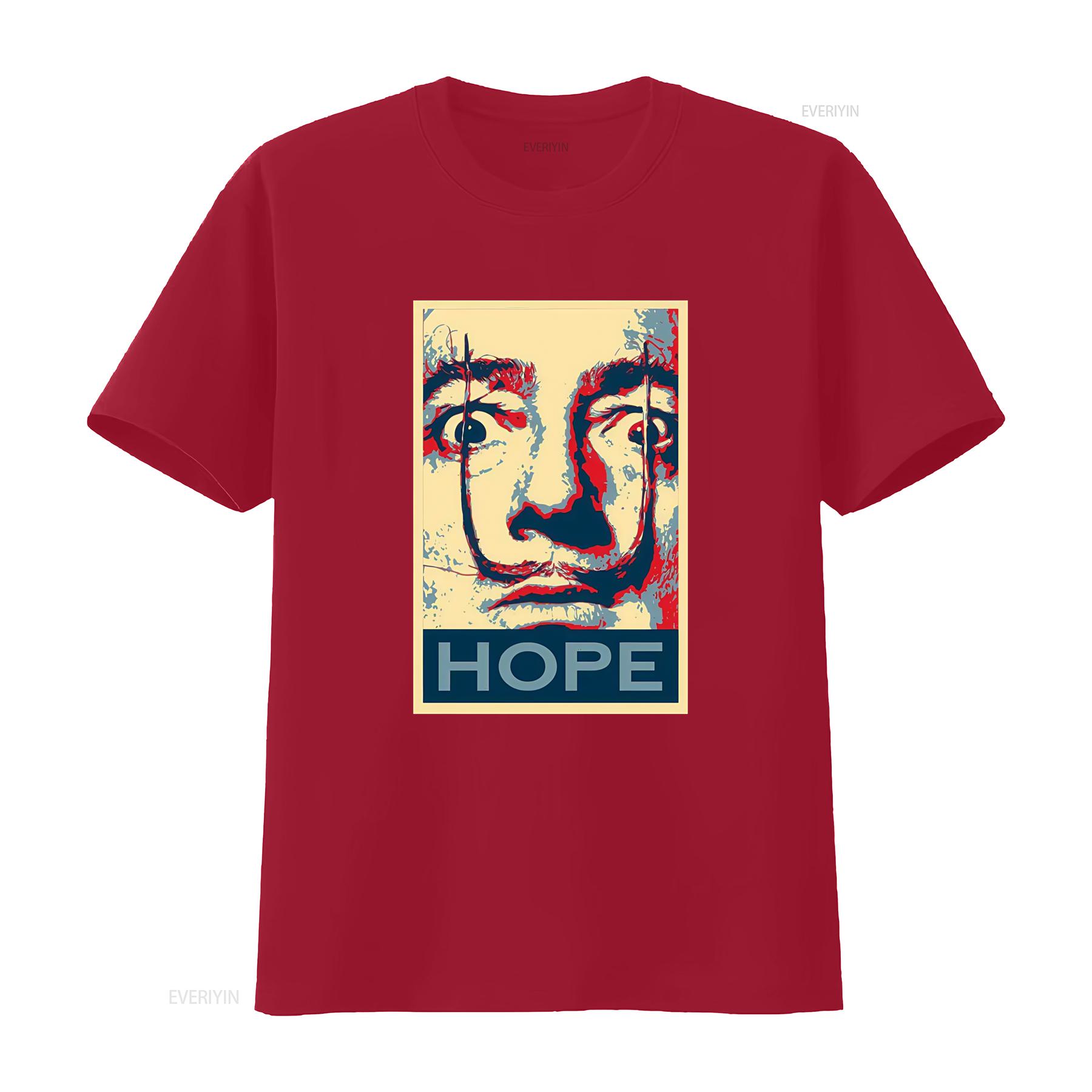 

Salvador Dali Inspired Hope T Shirt Crazy Painter Sculptor Character Design for Fans New Arrival vintage Washed graphic S