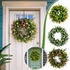50cm Artificial Wildflower Wreath Handmade Colorful Spring Summer Floral Garland Background Wall Window Front Door Wedding Decor