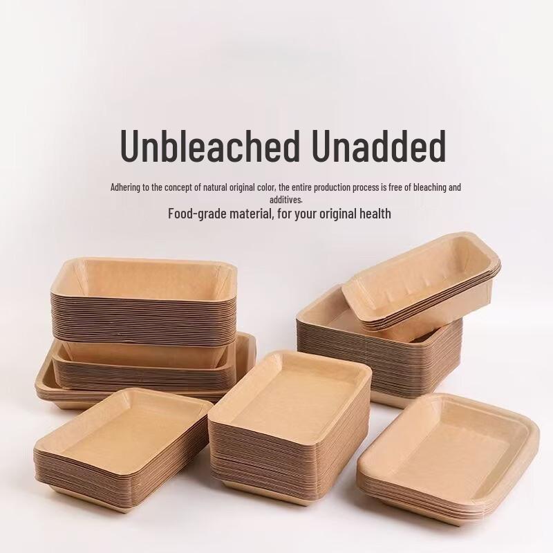 Disposable Kraft Paper Rectangular Serving Trays