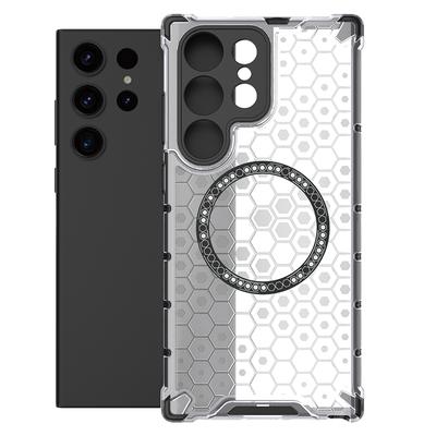 For Samsung Galaxy S23 Ultra 5g Magnetic Ring Back Cover Phone Case Magsafe Ring Wireless Charge Lens Protect Shockproof Cases