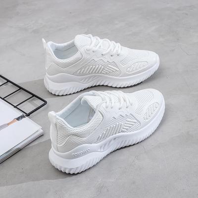 Factory Direct Sales 2025 Summer Mesh Shoes Breathable Running Sports Shoes Ins Korean Version Versatile Little White Shoes A005
