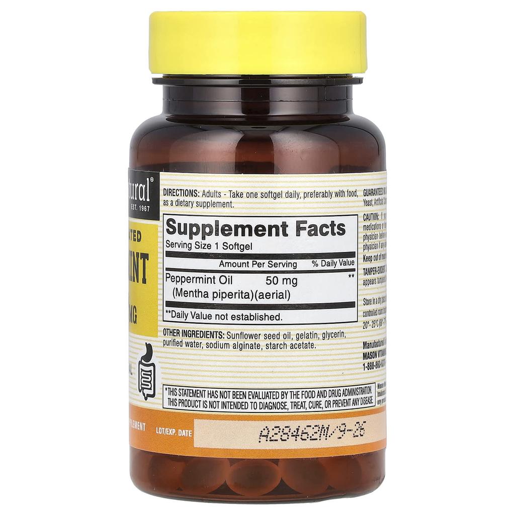Peppermint Oil, 50Mg, 90 Softgels
