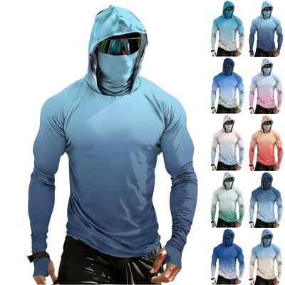 Men's Casual Drop-Shoulder Hooded Long-Sleeve  Shirt