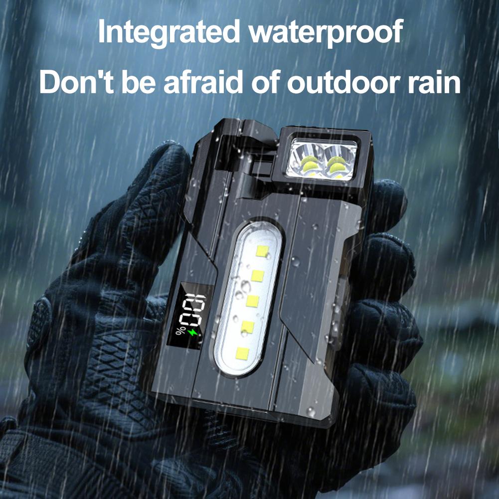 Magnetische Wiederaufladbare Taschenlampe 1200 Lumen Mehrwinkel-Drehbare Mini-Leuchte Tragbare Taschenlampe für Reparatur Outdoor