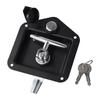 Compact Folding Lock Black Stainless Steel Lock User Convenience T-handle Lock  Truck