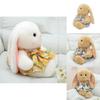 Cute Rabbit Plush Toy Stuffed Bunny Doll Gift For Girlfriend Birthday 35cm Brown