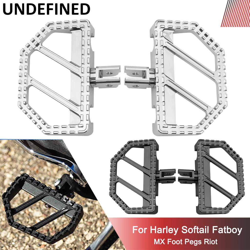 Suporturi pentru picioare față Scărițe Riot pentru Harley Softail Fatboy Street Bob Breakout Deluxe Low Rider Slim 2018-2022 Pedale MX