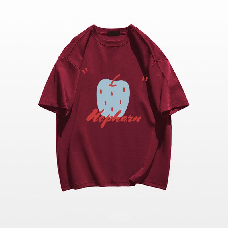 2025 Plus Size Women's Pure Cotton Short Sleeve Top - American Style