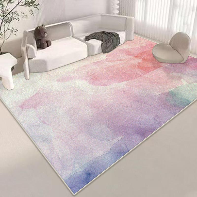 Abstract style flannel Carpet Living Room High-end Luxury Hairless Tea Table Rug Bedroom Bed End Anti-slip Large Area Mat office