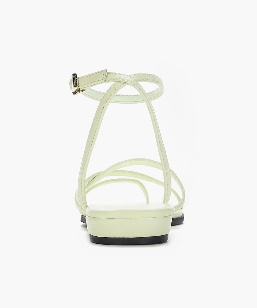 Recur Ecur Cross Detail Ankle Strap Sandals Light Green 1261