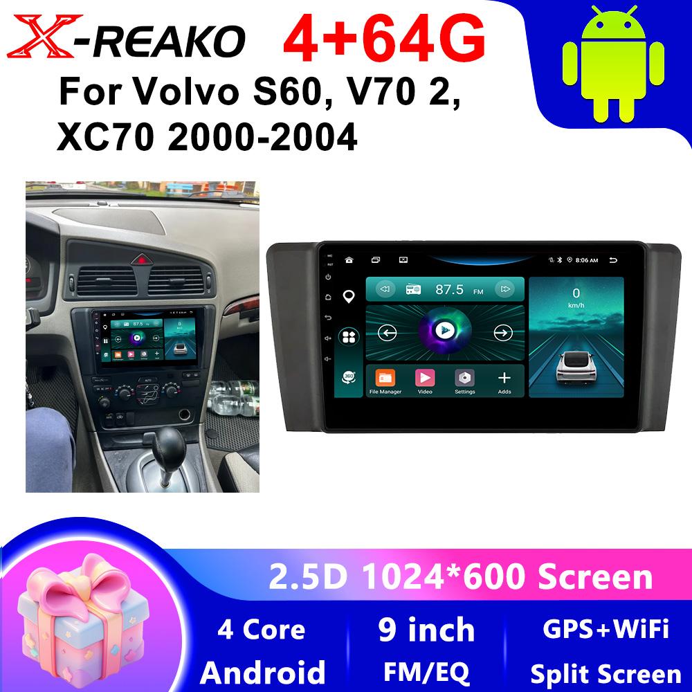 Toyousonic Car Video Player for Volvo XC70 2000-2004 GPS Navigation Built-in Dsp Carplay Autoradio Android Head Unit