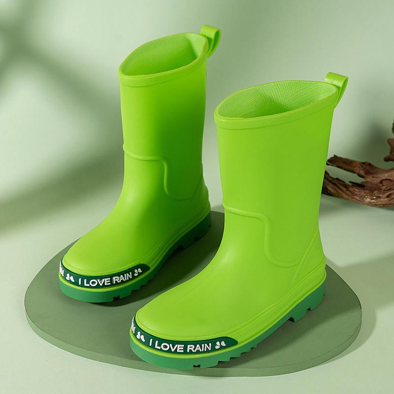 Children's Cartoon Mid-Calf Waterproof Rain Boots - Non-Slip, Thick, and Cute for Boys and Girls