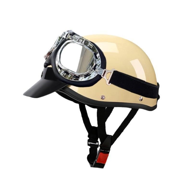 Electric Car Helmet Harley Retro Motorcycle Battery Car Hat Summer Breathable Men's and Women's Half Helmet
