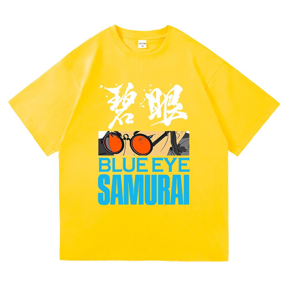 Blue Eye Samurai 2 T Shirts Fashion Men Harajuku Aesthetic Anime Mizu Tshirt Unisex High Quality Casual Cotton Tee Shirt Clothes