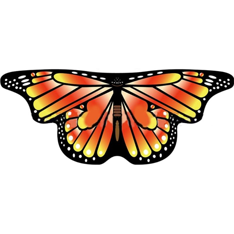Boys Girls Shawl Butterfly Wing Dancing Party Photo Fairy Cosplay Accessory Christmas Halloween Dress up Cape Coverups