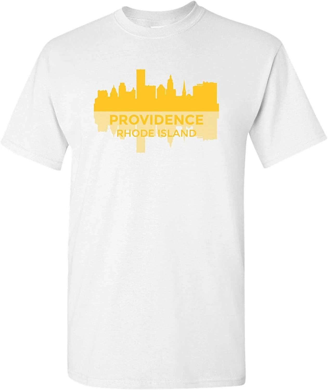 Providence Rhode Island Skyline - State City Hometown Pride T Shirt - White 4XL