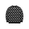 New MLB Old Flower Knitwear Unisex Black 3AKCM0121-50BKS
