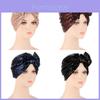Summer Ladies Turban Head Wrap With Butterfly Bow And Sparkle Accents For Casual Wear
