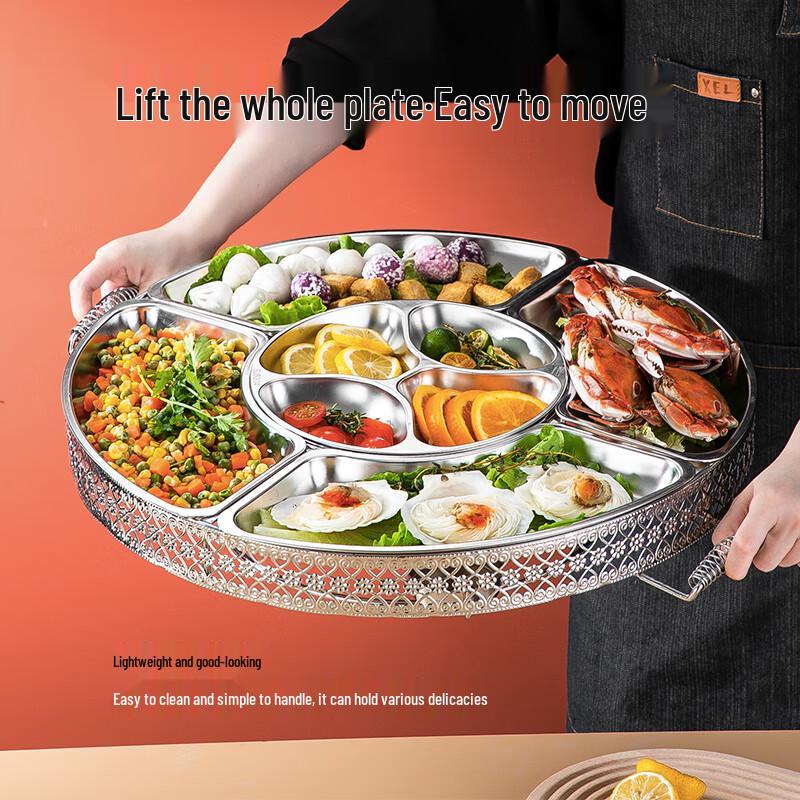 Fünf-Fächer-Festmahl-Plattensystem aus 304 Edelstahl