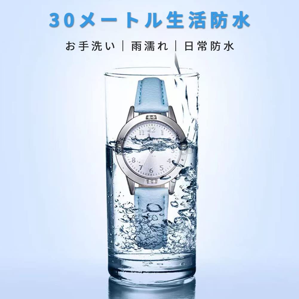 Girls' Quartz Watch, Round Face, Arabic Numerals, Analog, Waterproof, Everyday Watch, Cute for Students (Black)