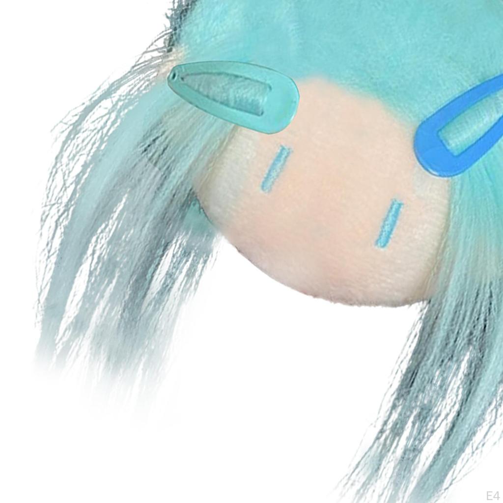 Adorable Doll Head Keychain Plush Toy for Children's Backpack